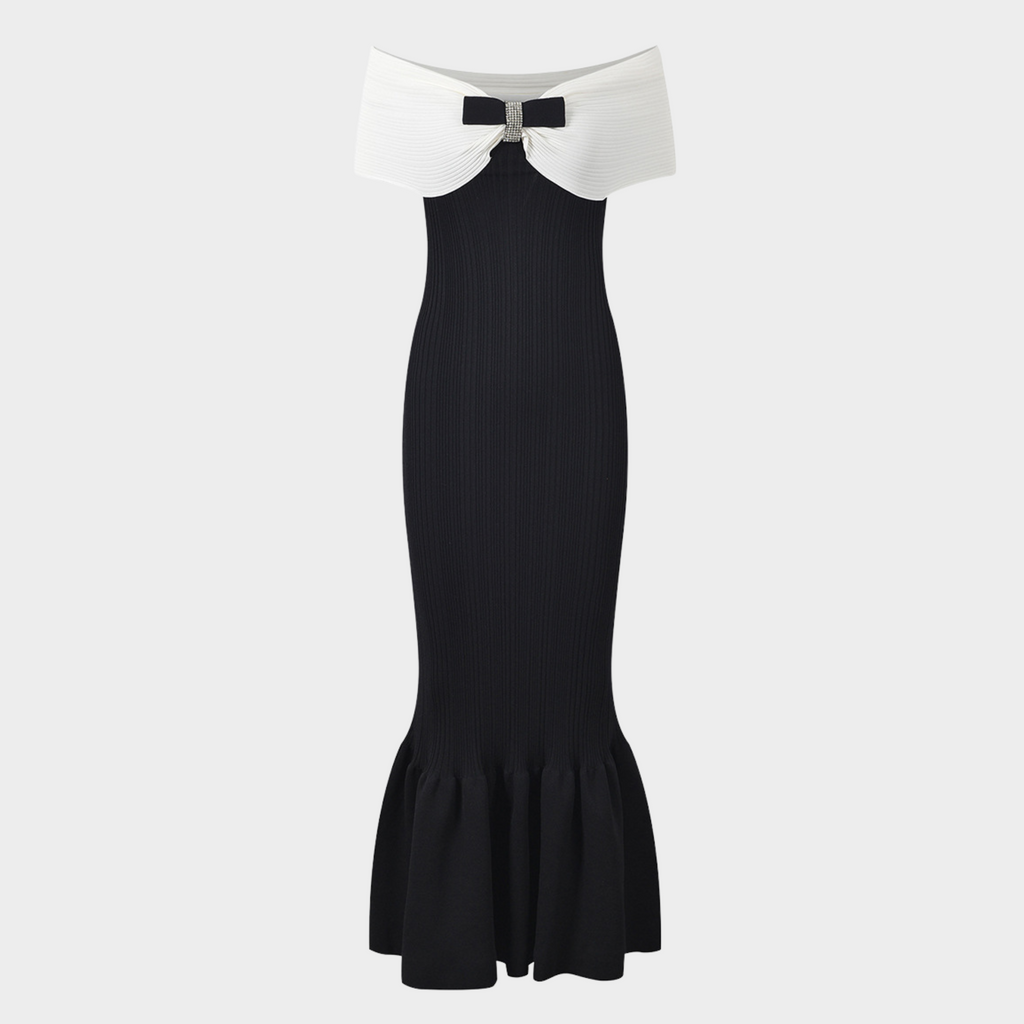 Noir Elegance Maxi Dress