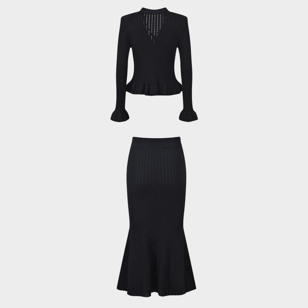 Noir Charm Ruffle Set