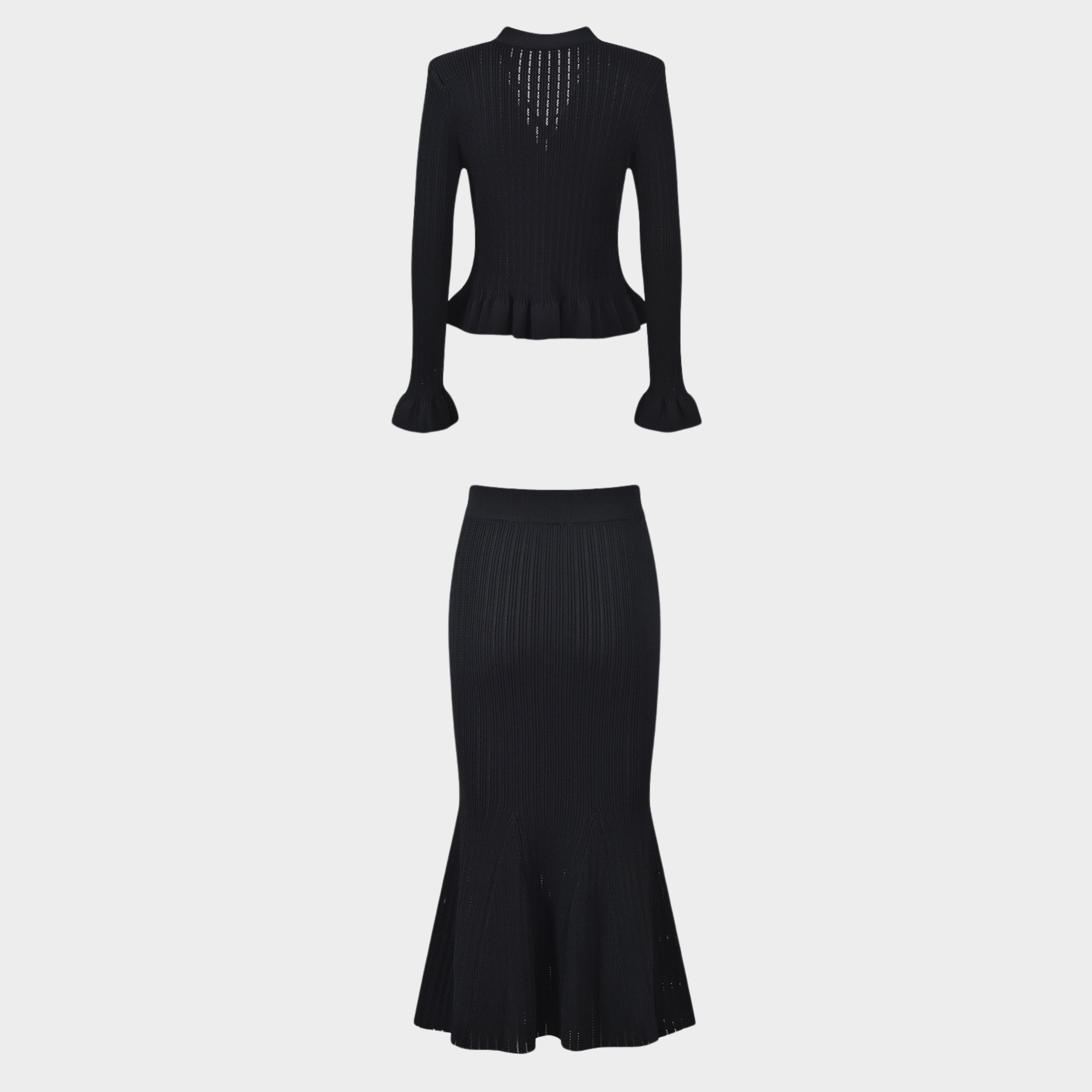 Noir Charm Ruffle Set
