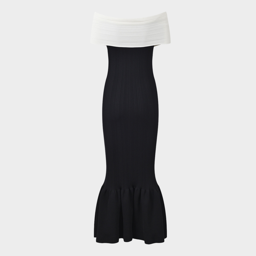 Noir Elegance Maxi Dress
