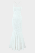 Lily - Backless Lace Up Mermaid Maxi Dress