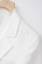 Signature Tailored classic Contrast  Buttons Suit Set