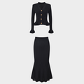 Noir Charm Ruffle Set