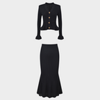Noir Charm Ruffle Set