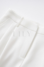 Signature Tailored classic Contrast  Buttons Suit Set