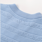 Sky Blue  Elegance Textured Knit Maxi Dress