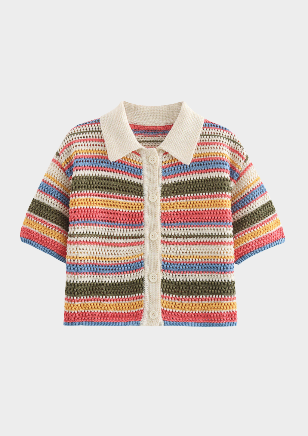 Sunset Stripe Hollow Knit Set