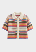 Sunset Stripe Hollow Knit Set