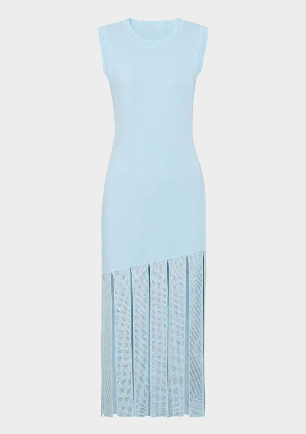 Crystal Knit Sleeveless Maxi Dress