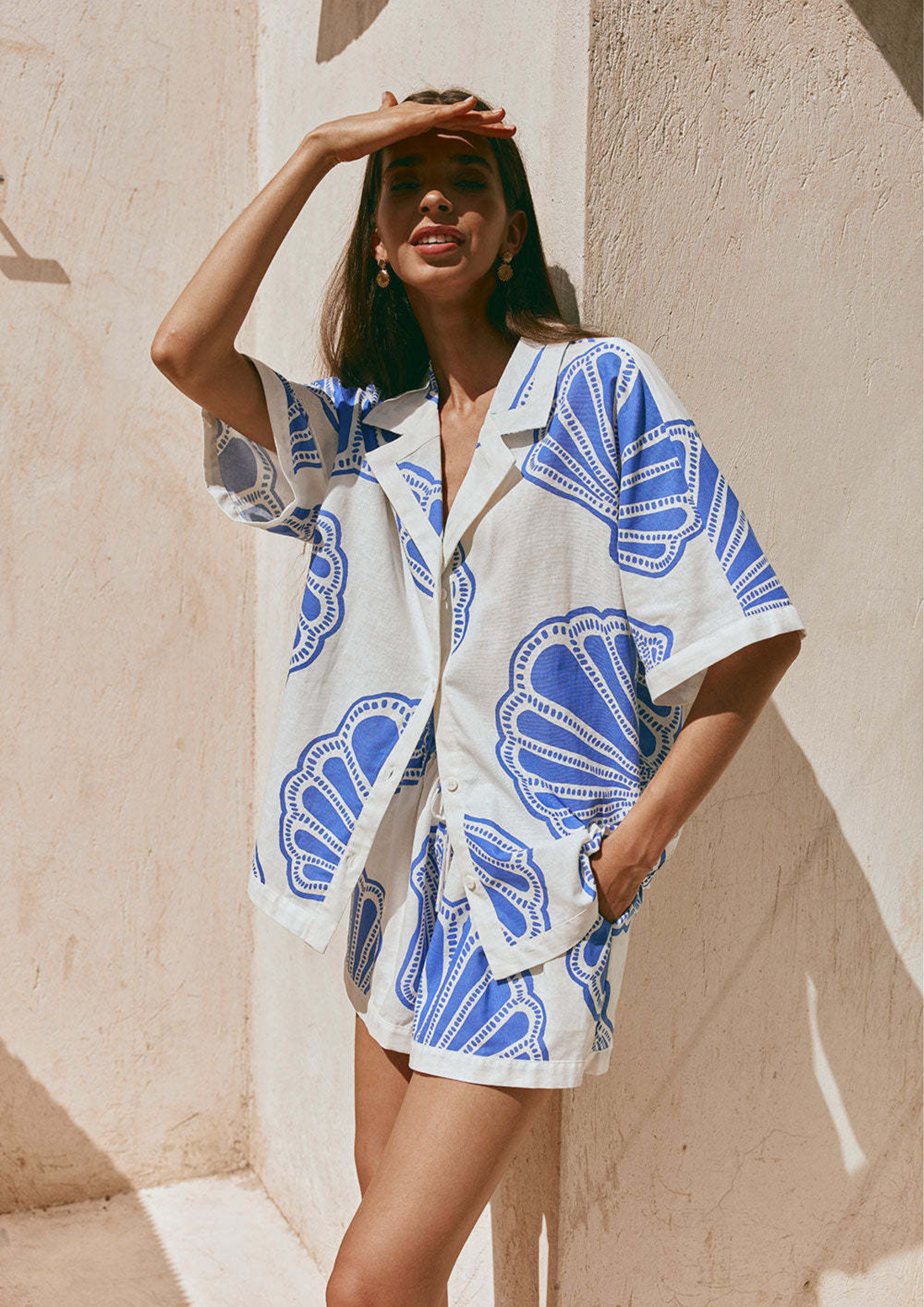 Santorini Breeze Shirt & Short Set