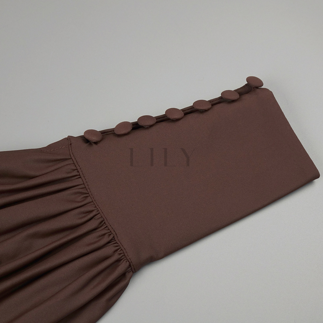 Deep V Neck Cinched Leather Waist Maxi Dress