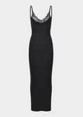 Lace Trim Sculpting Maxi Dress