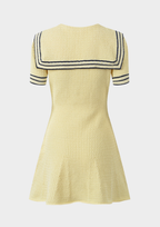 Marina Stripe Button Detail Knit Mini Dress