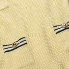 Marina Stripe Button Detail Knit Mini Dress