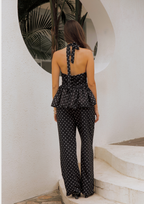 Monroe Polka Halter Backless Set