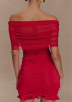 Mesh Ruched Elegance mini Dress