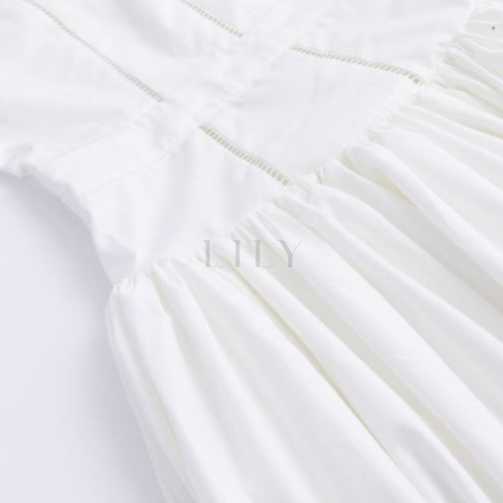 Valeria Bodice Maxi Dress - Pure White