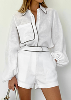 Isla Linen Relaxed Shirt & Shorts Set
