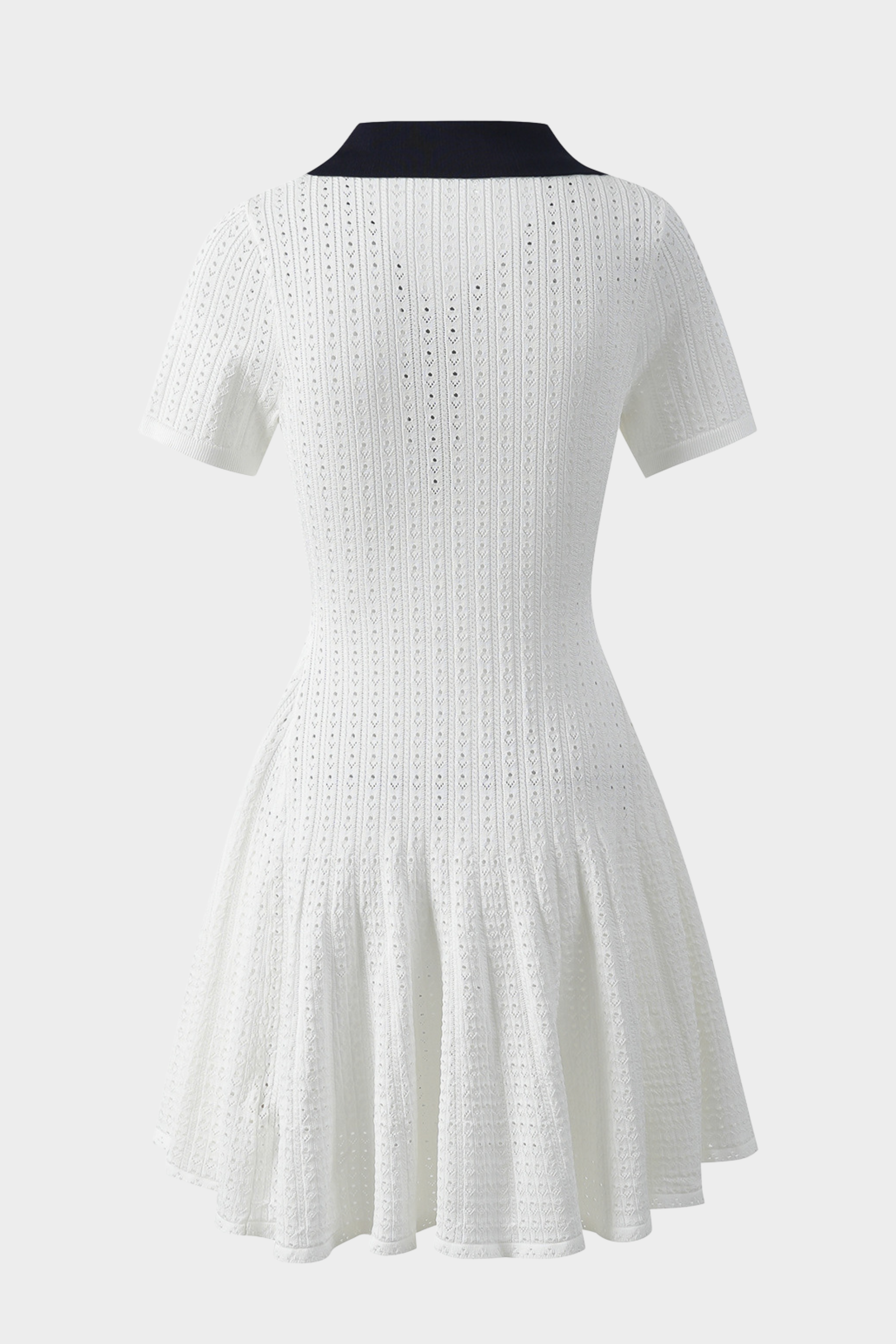 Capri Pearl Viscose knit Hollow Mini Dress