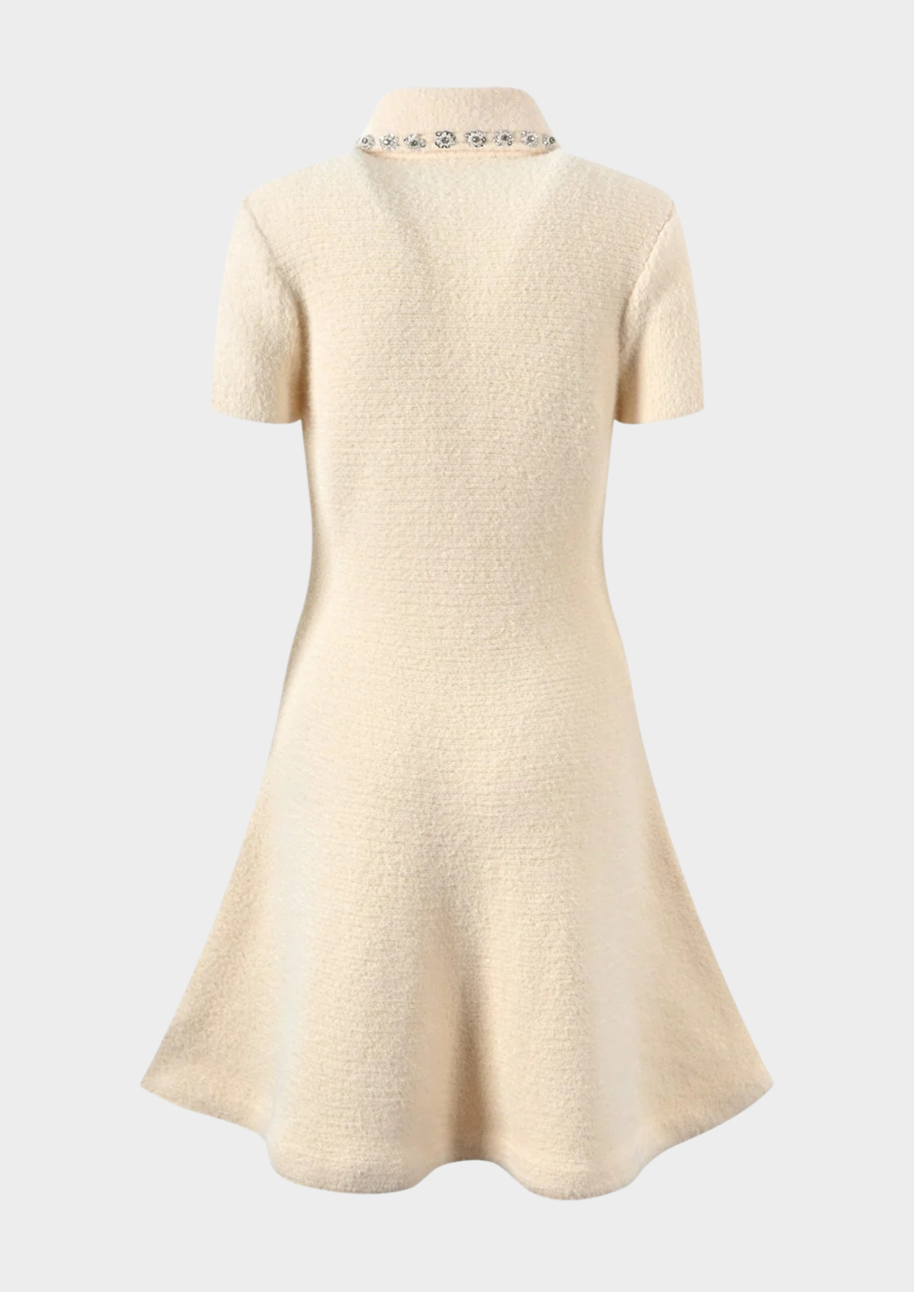 Plush Apricot Luxe Wool Knit Mini Dress