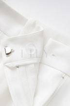 Signature Tailored classic Contrast  Buttons Suit Set