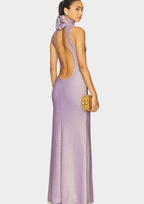 Luna Bloom Halter Backless Maxi Dress