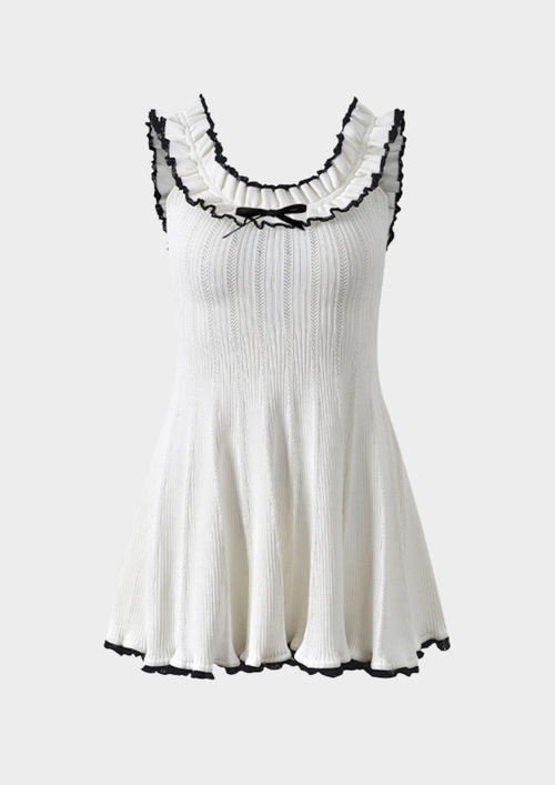 Belle Ruffle Knit Mini Dress