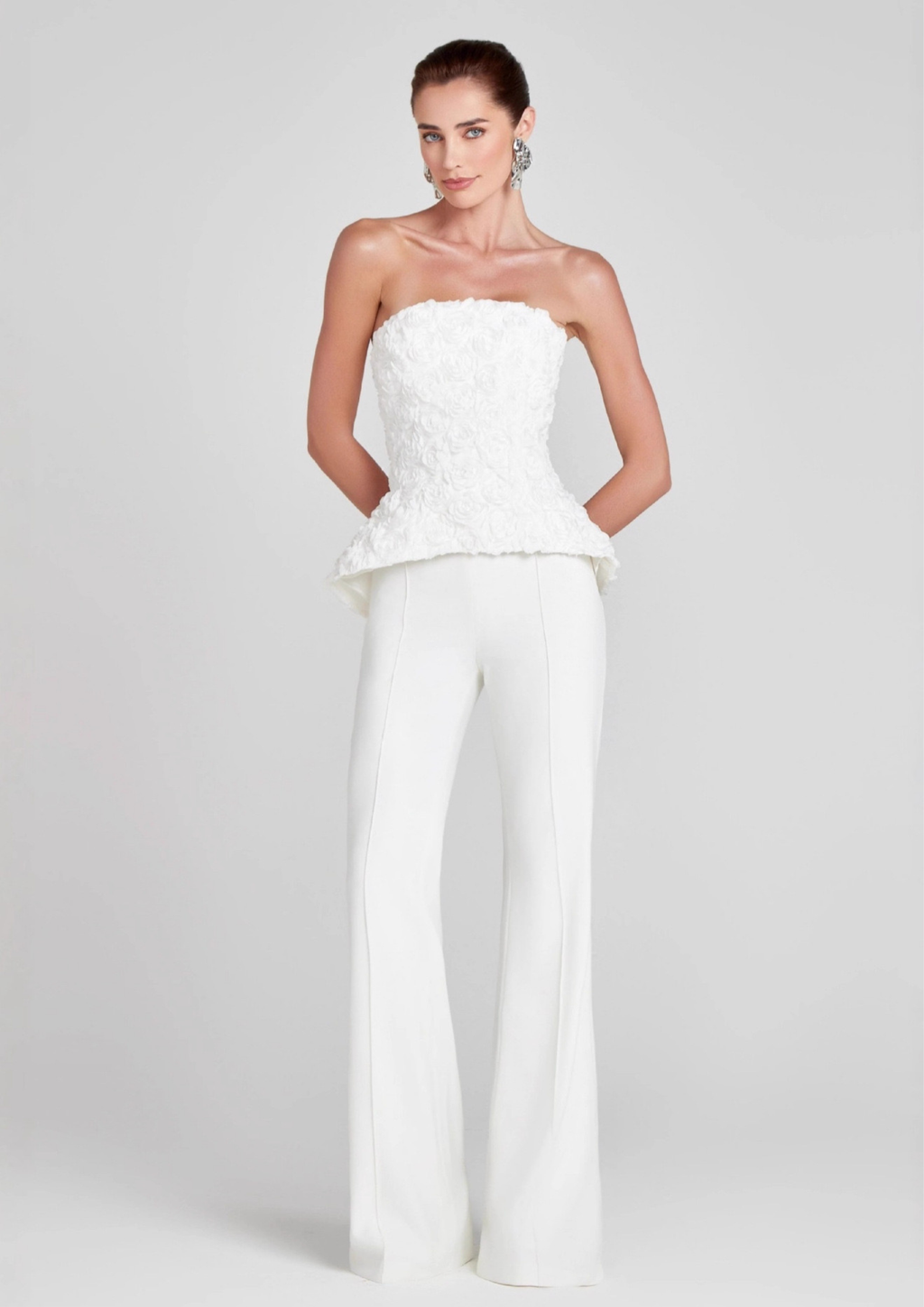 Elysian Rose Flared Jumpsuit Backless Set