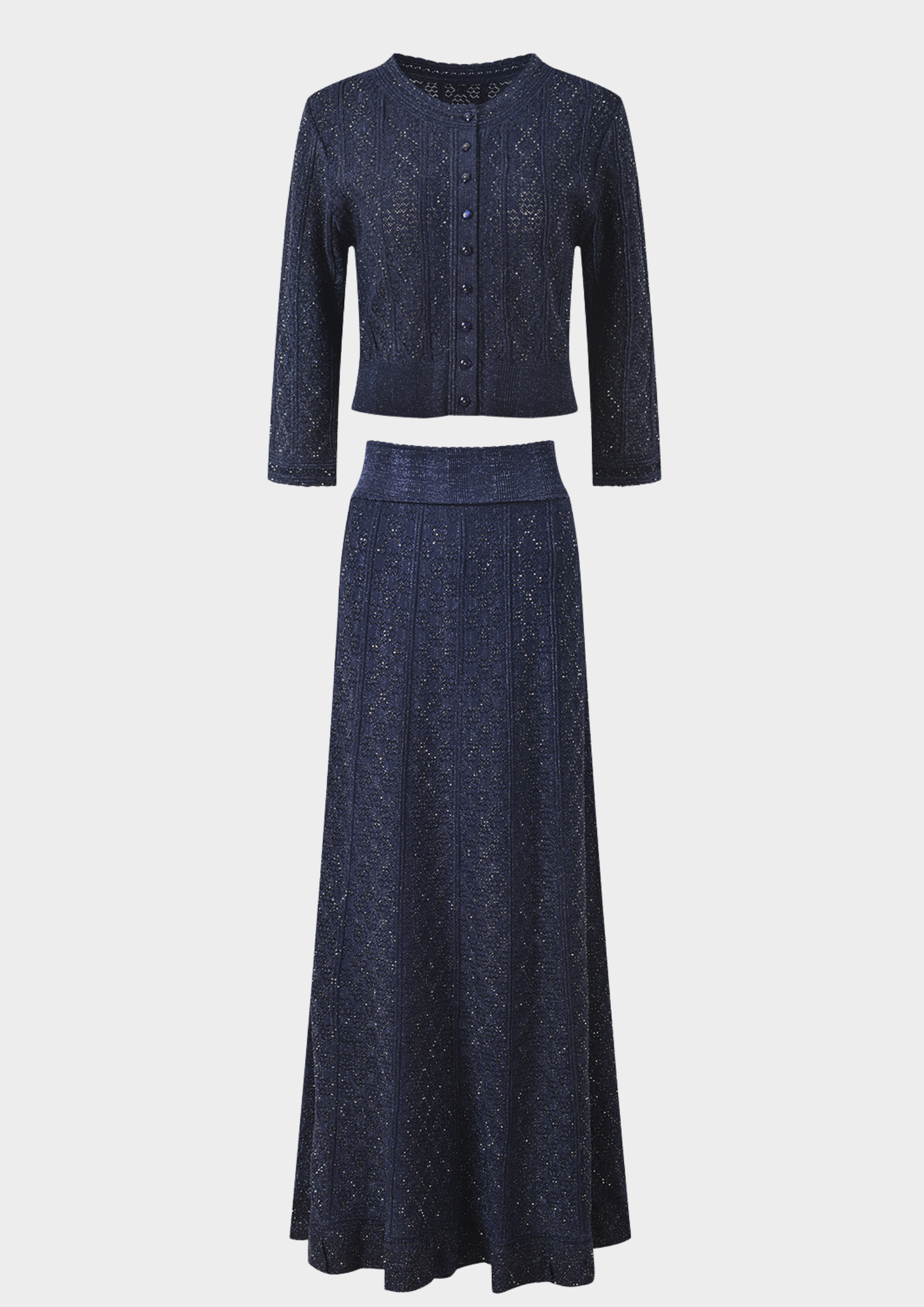 Midnight Shimmer Knit Two Piece Set