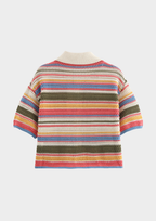 Sunset Stripe Hollow Knit Set