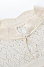 Ivory Luxe Weave Crochet Maxi Dress