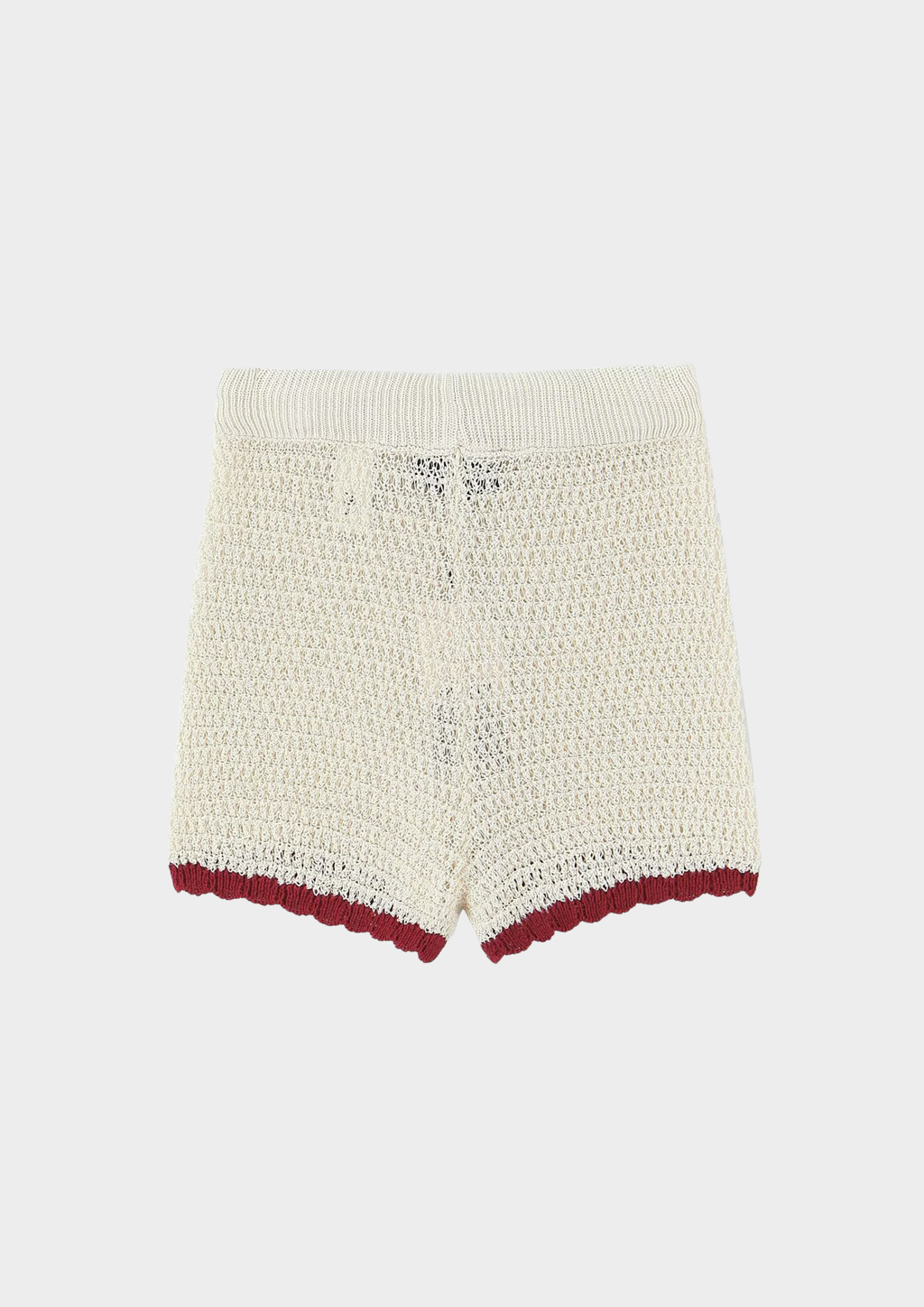 Ivory Trim Hollow Knit Lounge Set