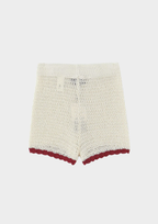 Ivory Trim Hollow Knit Lounge Set