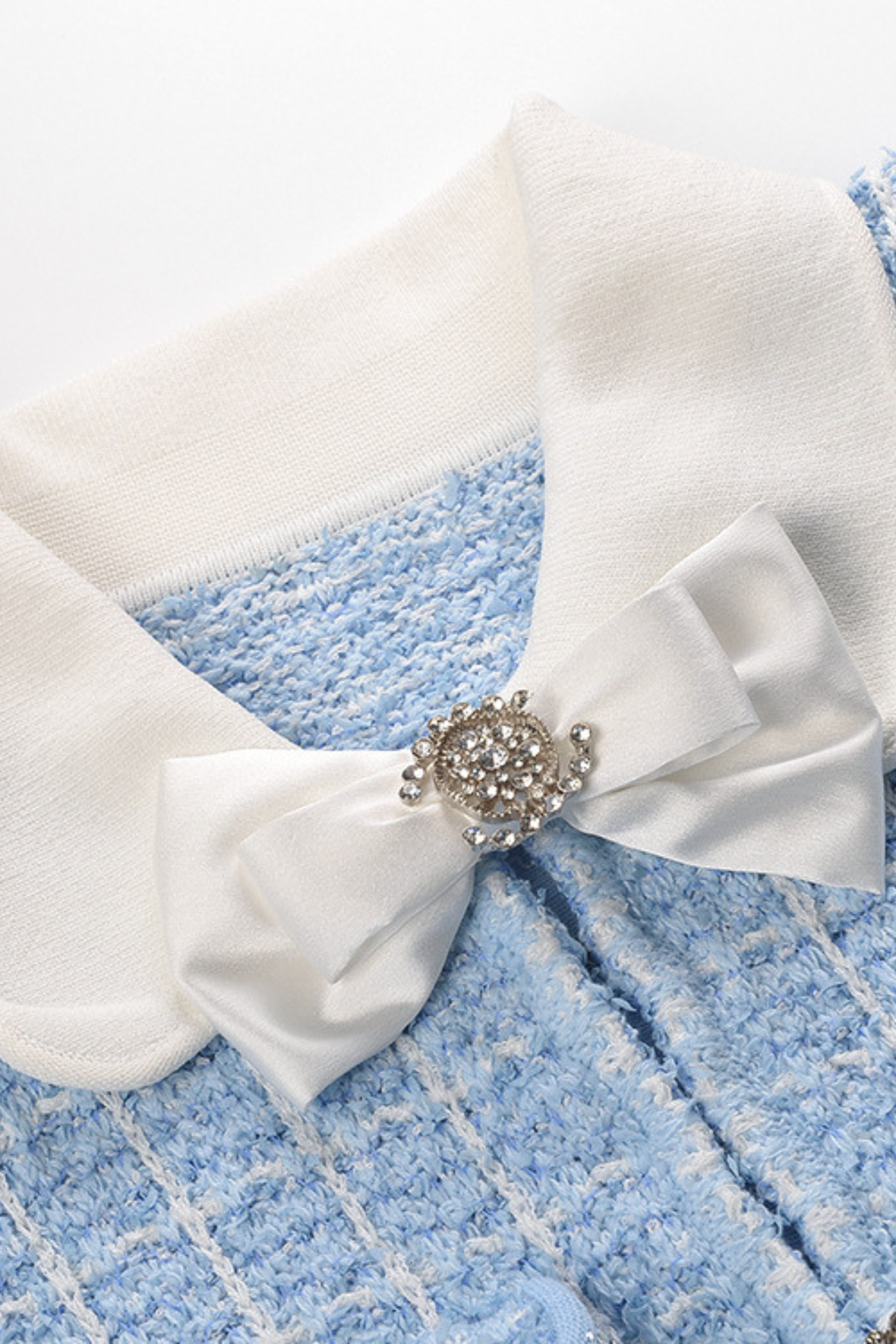 Elegance Bow Tailored Tweed Mini Dress
