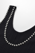 Pearl Luxe Sleeveless Knit Maxi Dress