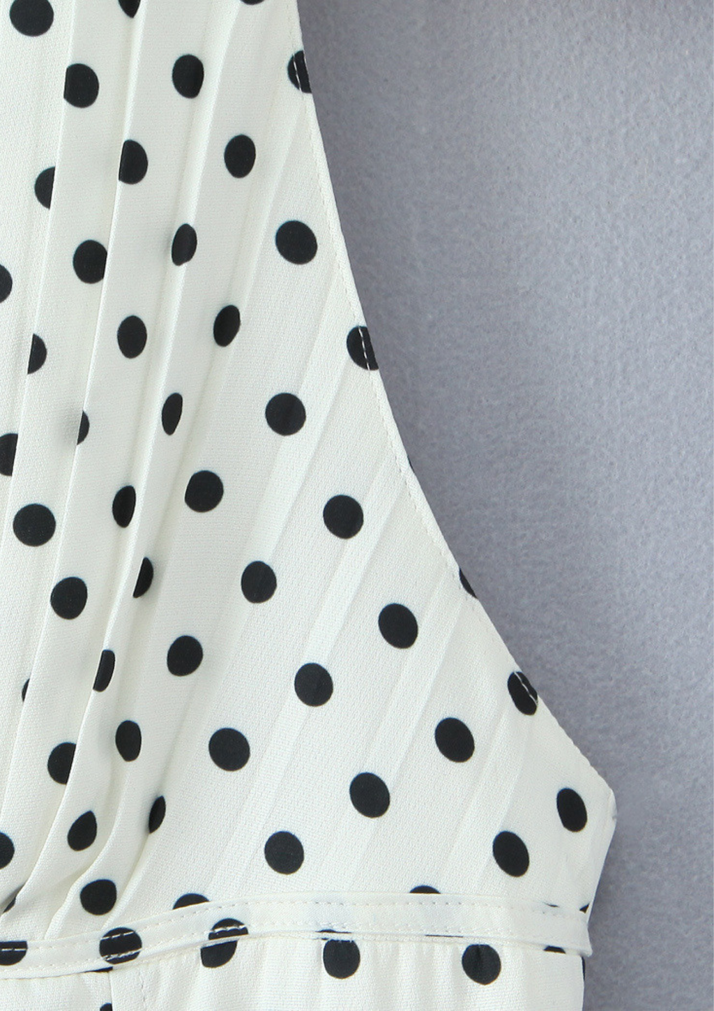 Velour Dot Halter Backless Mini Dress