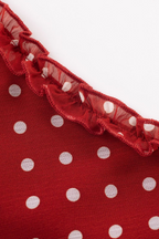 Polka Dot Charm Maxi Dress In Red