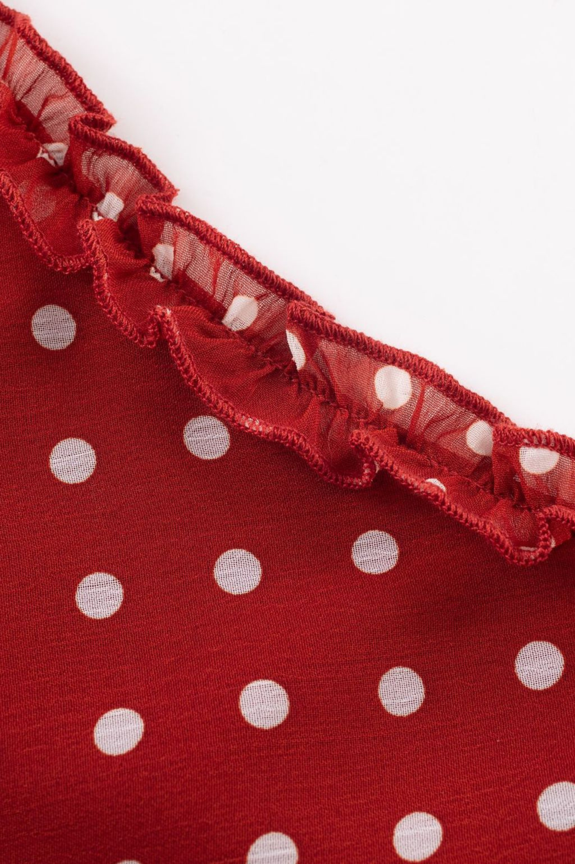 Polka Dot Charm Maxi Dress In Red