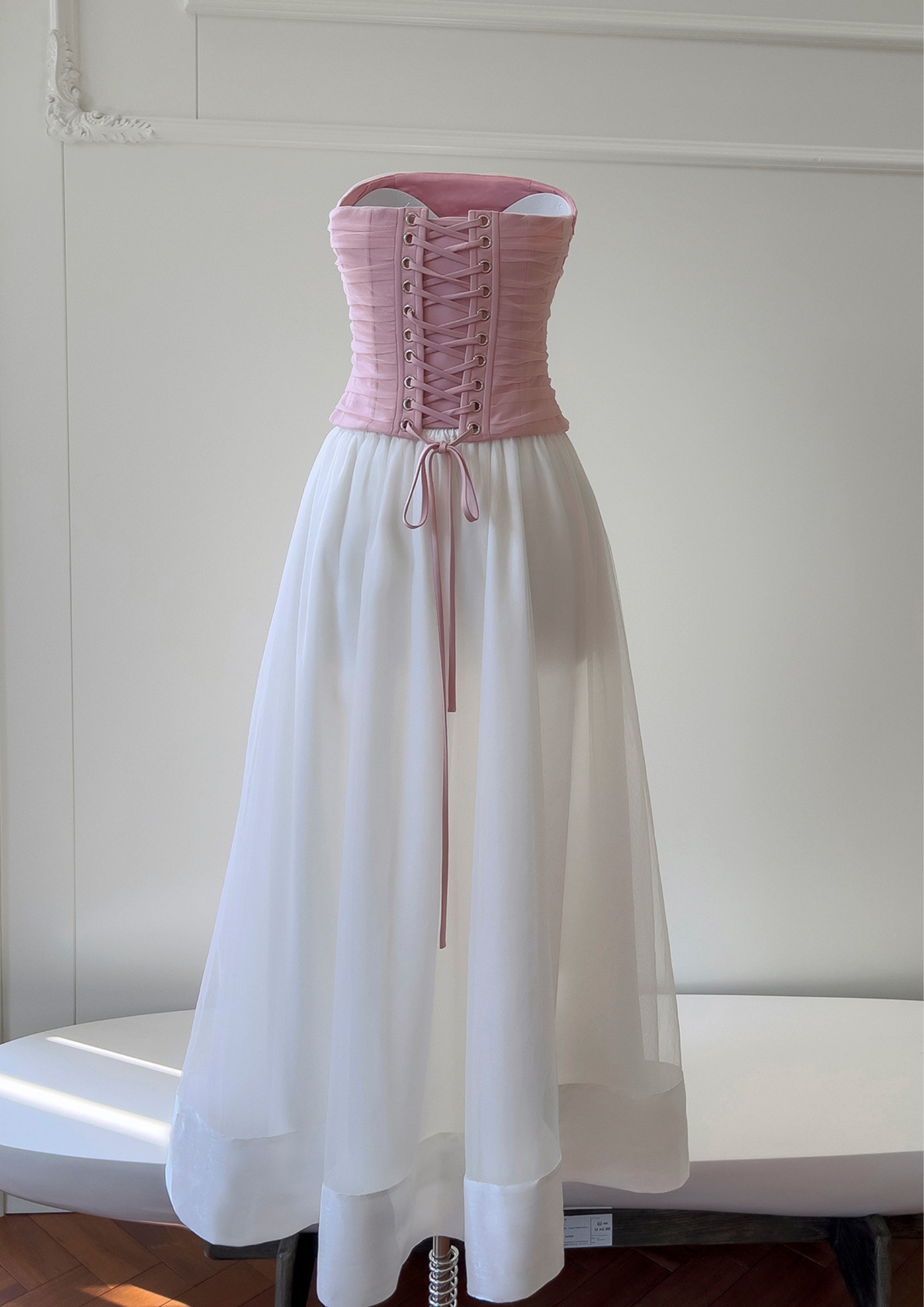 Blush Petal Corset Skirt Set