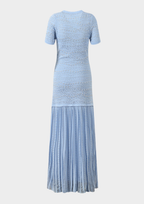 Celeste Pearl Lace Pleated Maxi Dress