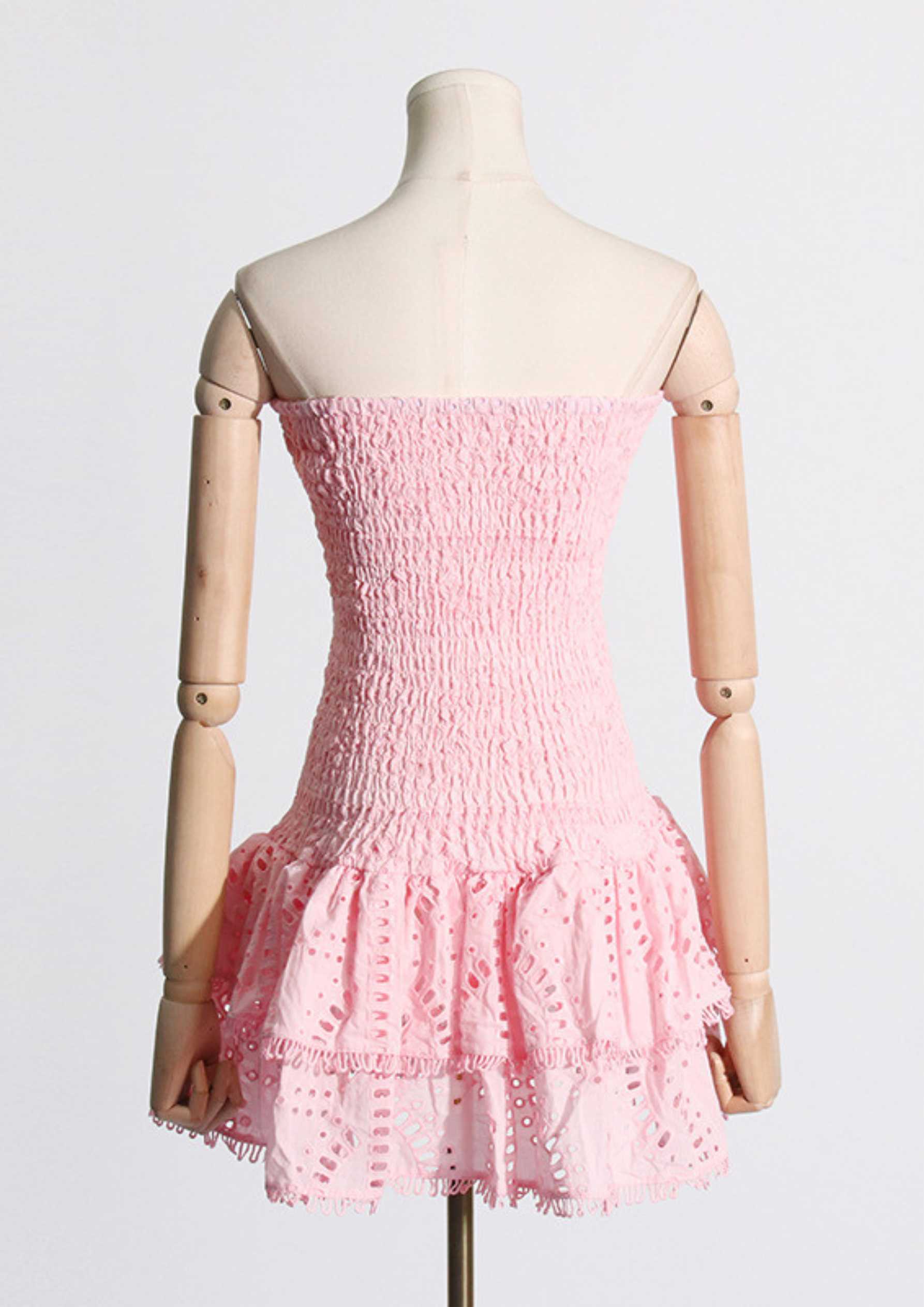 Mila  Embroidered Strapless Mini Dress
