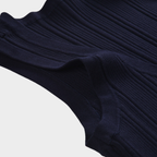 U Neck Elegant Ribbed Maxi Dress