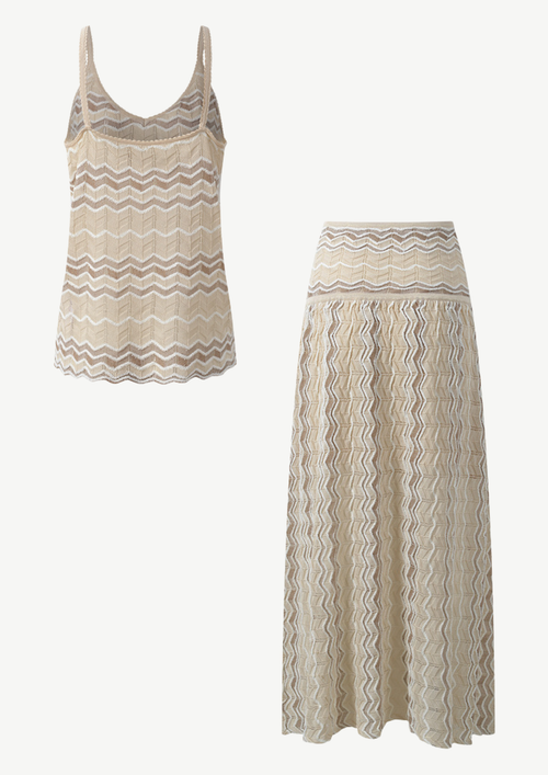 Chevron Knit Cami & Maxi Skirt Set