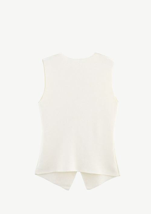 Classic Knit Button Vest