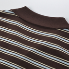 Espresso Stripe Knit Polo Top