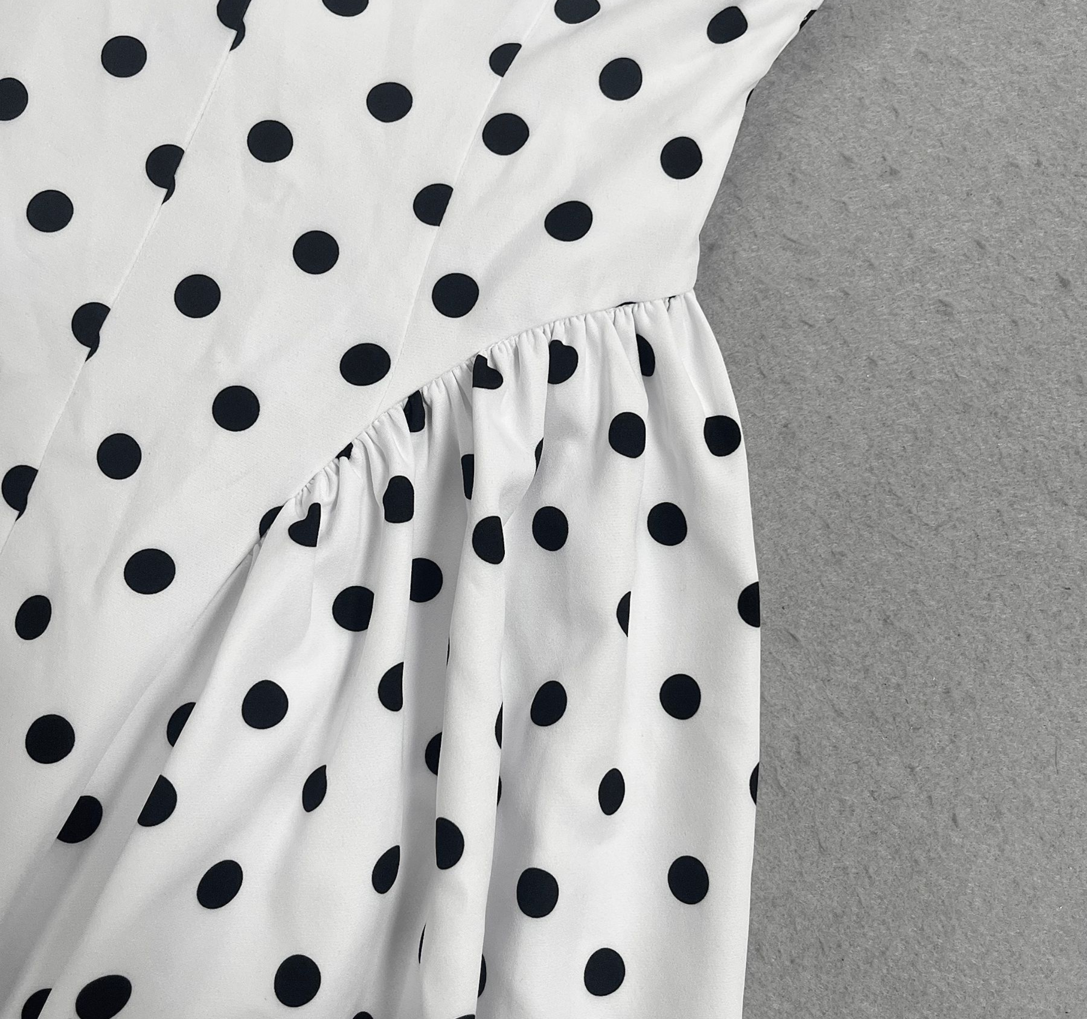 Monroe Polka Flared  Midi Dress