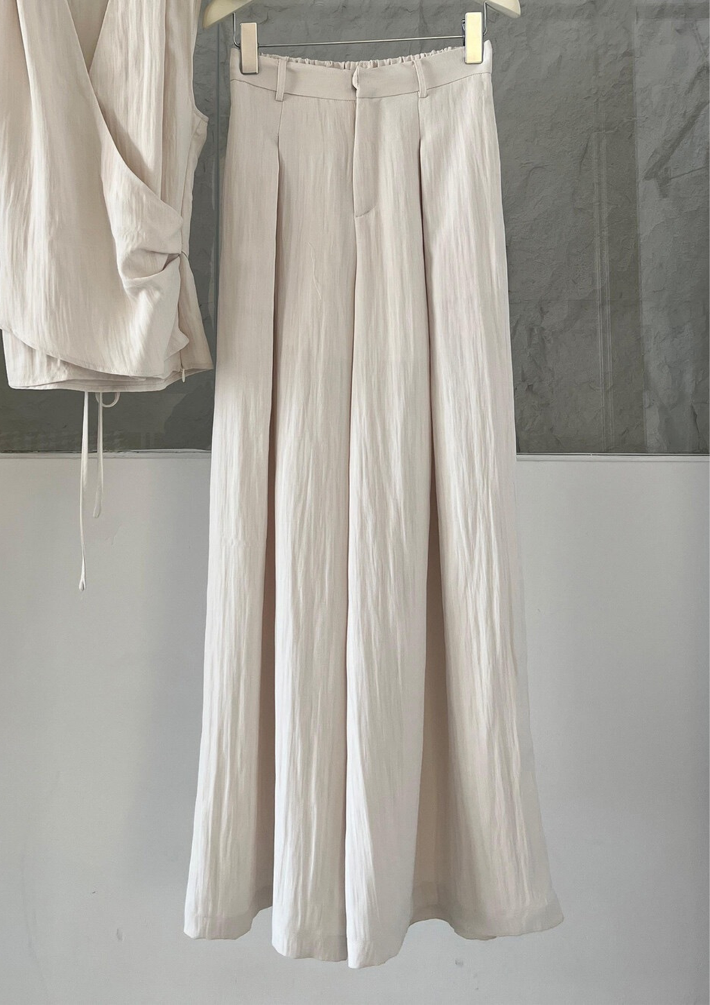 Sole Draped High Waist Vest Set