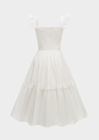 Ivory Meadow Smocked Midi Dress