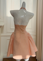 Apricot Dot Halter Mini Dress