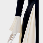 Flare Elegance in Monochrome Maxi Dress